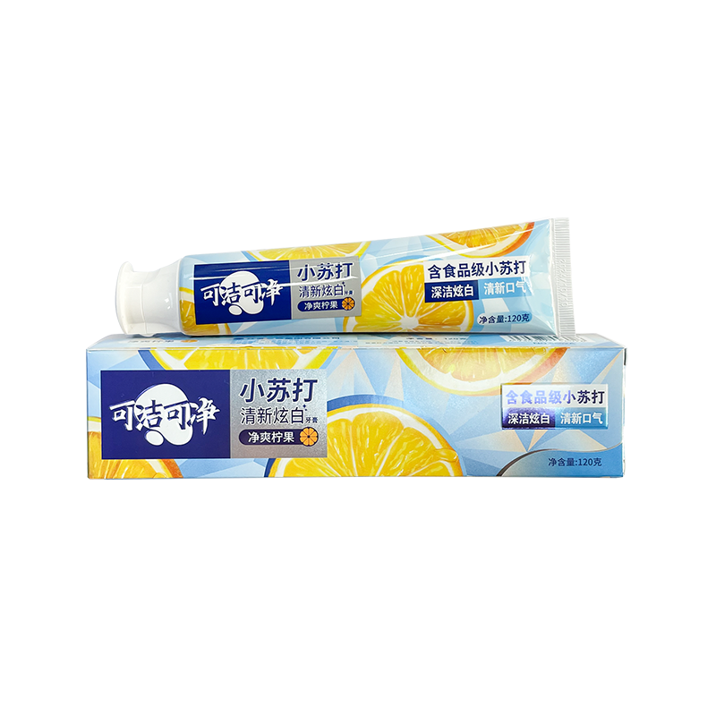 Fresh Bright White Clean Lemon Fruit Baking Soda Adult Toothpaste